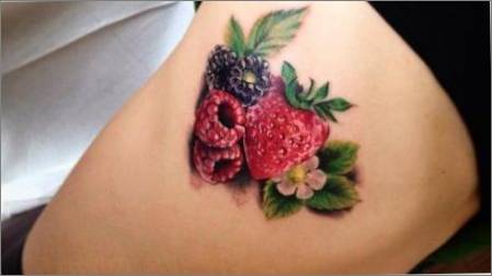 Pārskats Tattoo ar augļiem un ogām